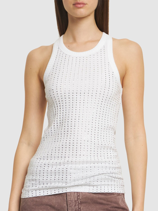 The Attico Crystal embellished jersey tank top 3 The Attico Crystal embellished jersey tank top