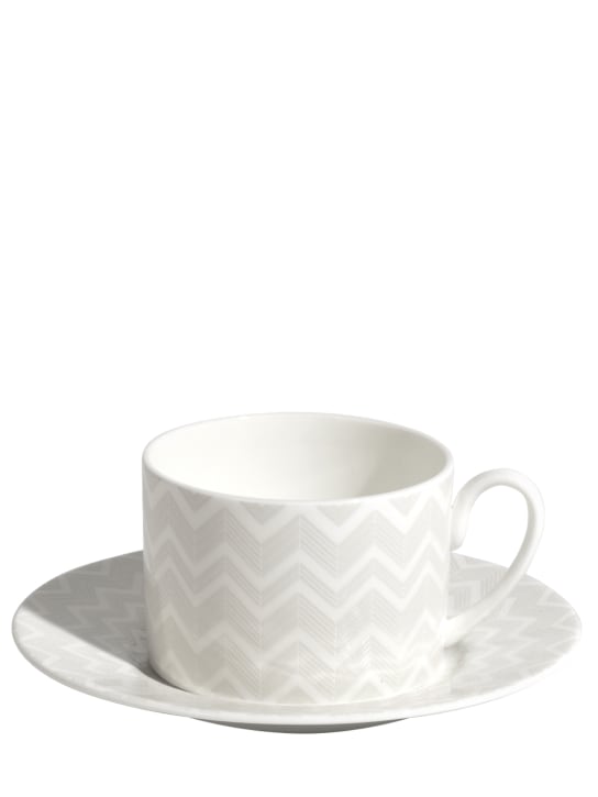 Missoni Home Zig Zag White 2 piece tea set