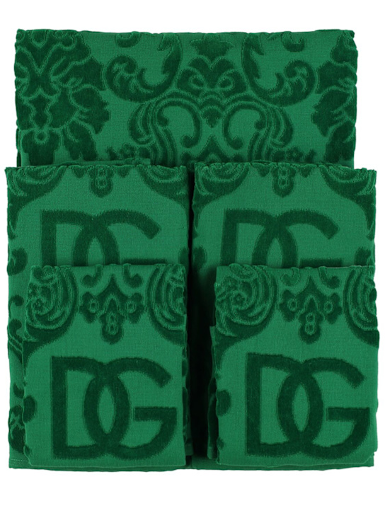 Dolce&Gabbana Set of 5 cotton jacquard towels