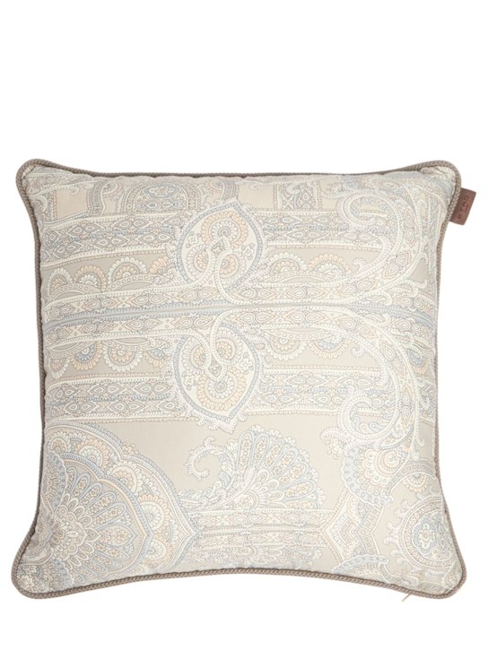 Etro Chain embroidered cushion