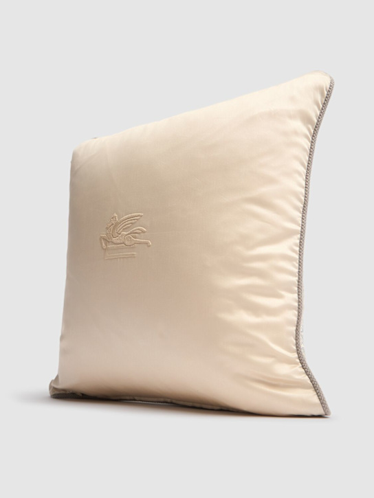 Etro Chain embroidered cushion