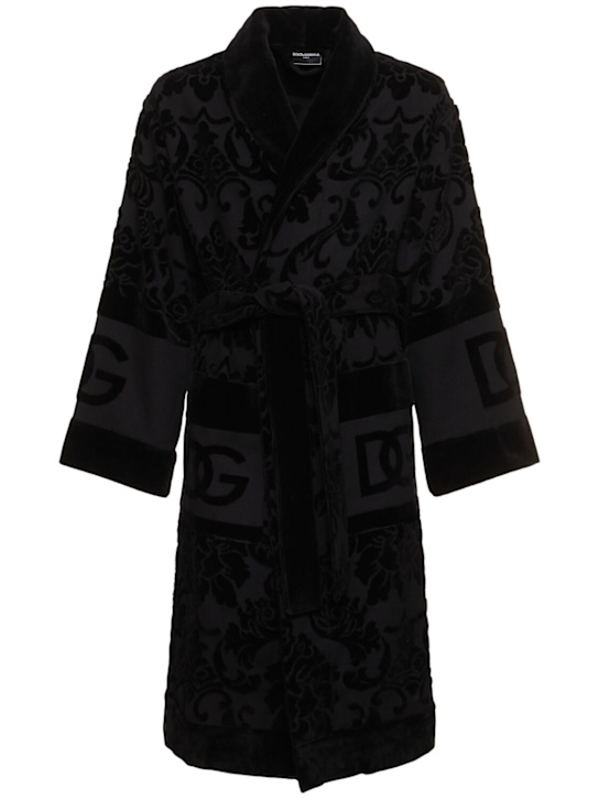 Dolce&Gabbana Cotton jacquard bathrobe