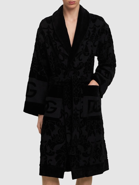 Dolce&Gabbana Cotton jacquard bathrobe 3 Dolce&Gabbana Cotton jacquard bathrobe