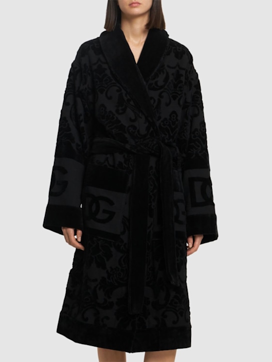 Dolce&Gabbana Cotton jacquard bathrobe 4 Dolce&Gabbana Cotton jacquard bathrobe