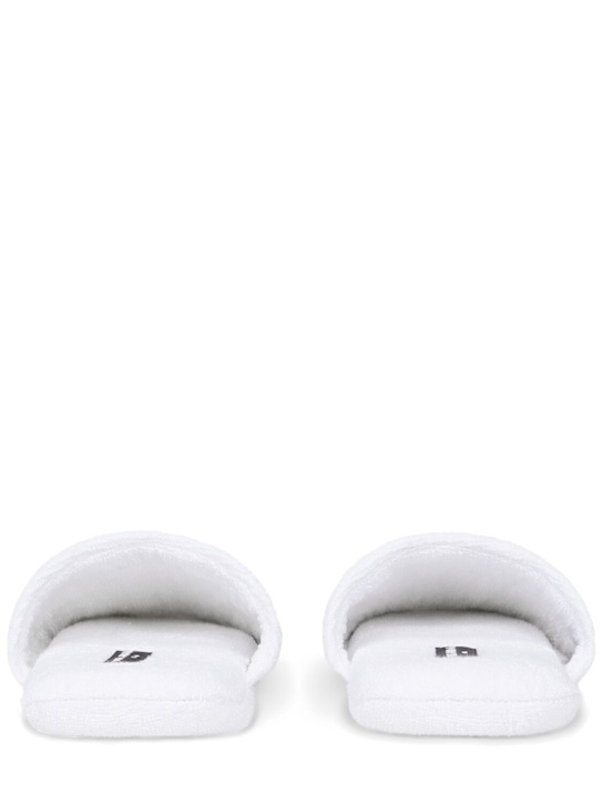 Dolce&Gabbana Maiolica Verde cotton terry slippers 4 Dolce&Gabbana Maiolica Verde cotton terry slippers