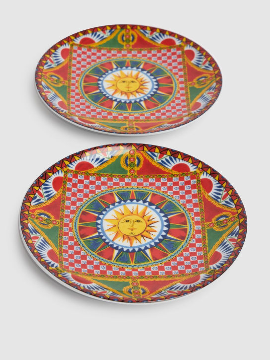 Dolce&Gabbana Set of 2 Sole Carretto fruit plates