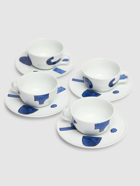 Alessi Set of 4 Itsumo teacups & saucers
