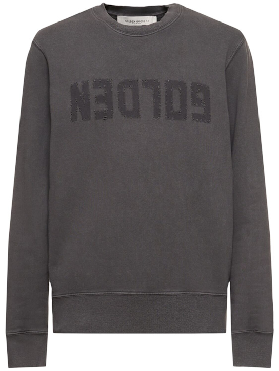 Golden Goose Logo cotton jersey crewneck sweatshirt