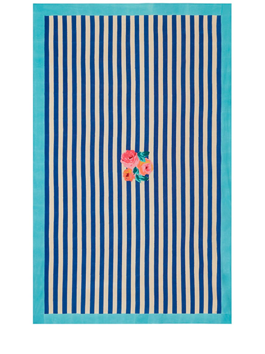 LISA CORTI Nizam Stripes Blu rectangular tablecloth