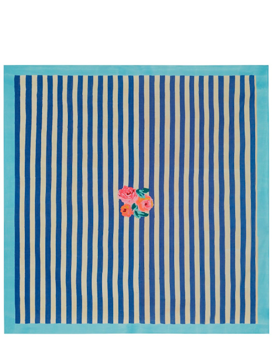 LISA CORTI Nizam Stripes Blue square tablecloth