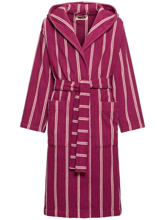 Tekla Venice striped bathrobe