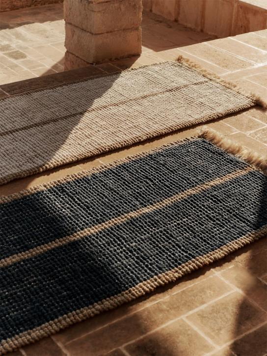 Ferm Living Athens striped handwoven jute runner