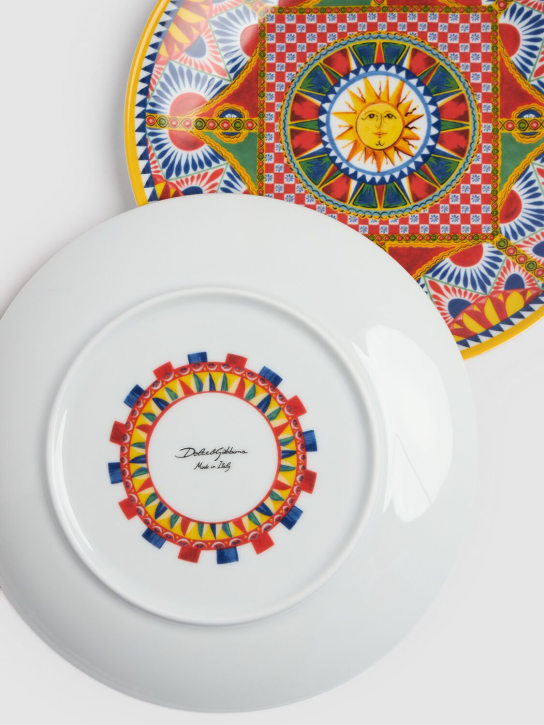 Dolce&Gabbana Set of 2 Sole Carretto dinner plates 3 Dolce&Gabbana Set of 2 Sole Carretto dinner plates