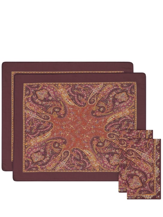 Etro Set of 2 Orbea placemats & napkins