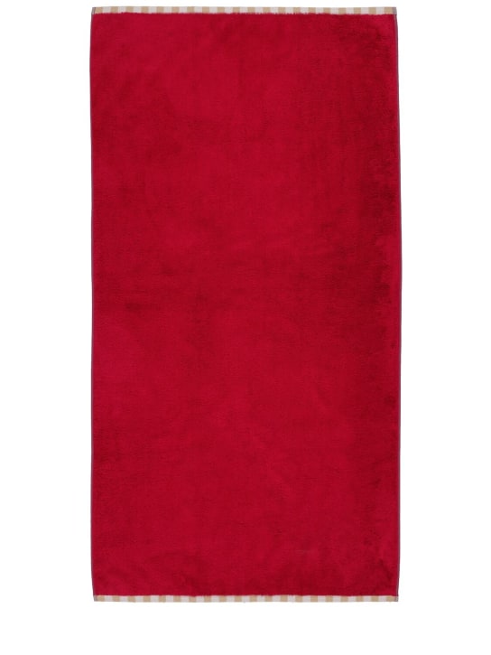 Dusen Dusen Magenta Green cotton bath towel