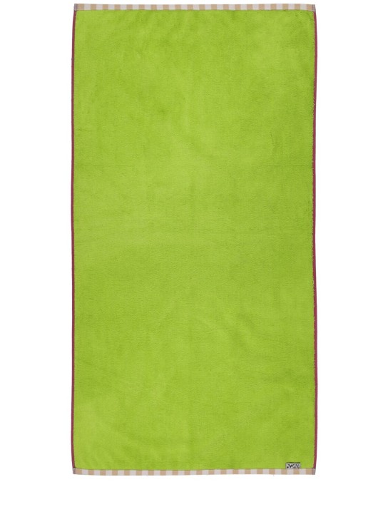 Dusen Dusen Magenta Green cotton bath towel