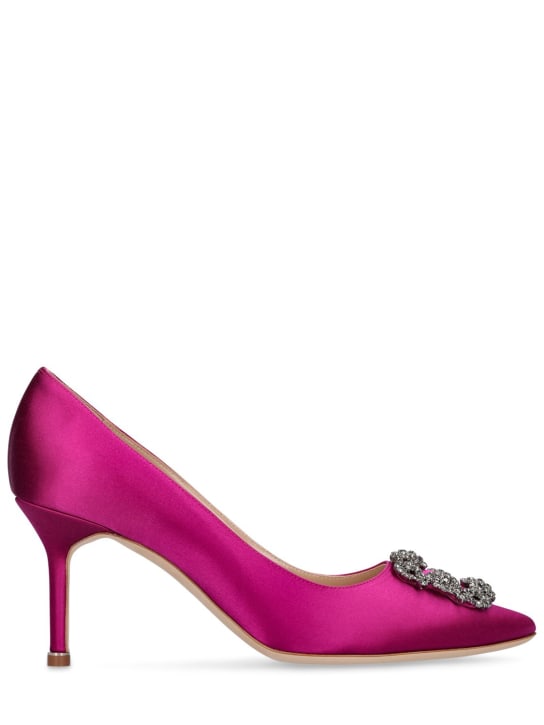 Manolo Blahnik 70mm Hangisi satin pumps