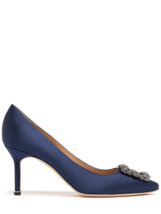 Manolo Blahnik 70mm Hangisi satin pumps