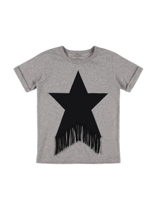 Stella McCartney Kids Cotton jersey t-shirt w/ fringes