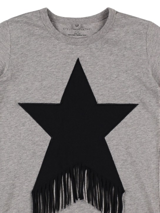 Stella McCartney Kids Cotton jersey t-shirt w/ fringes