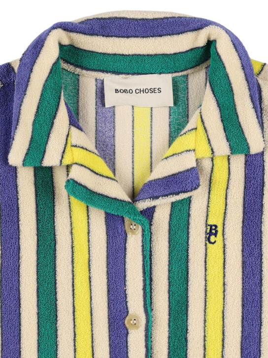 Bobo Choses Striped cotton terry shirt