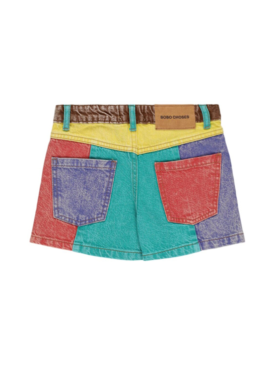 Bobo Choses Color block denim shorts