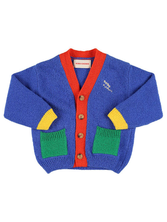 Bobo Choses Cotton blend terry knit cardigan