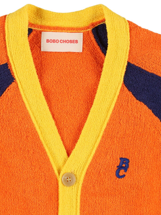 Bobo Choses Cotton blend terry knit cardigan