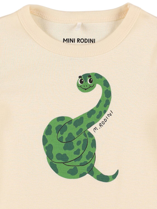 Mini Rodini Snake print organic cotton t-shirt