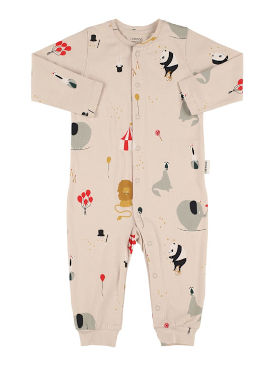 Liewood Circus print cotton blend jersey romper