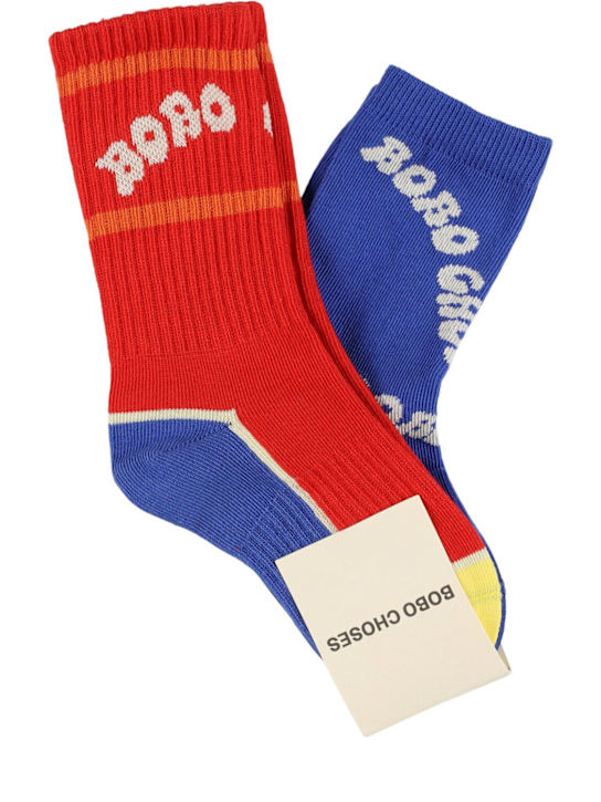 Bobo Choses Set of 2 Jacquard cotton socks