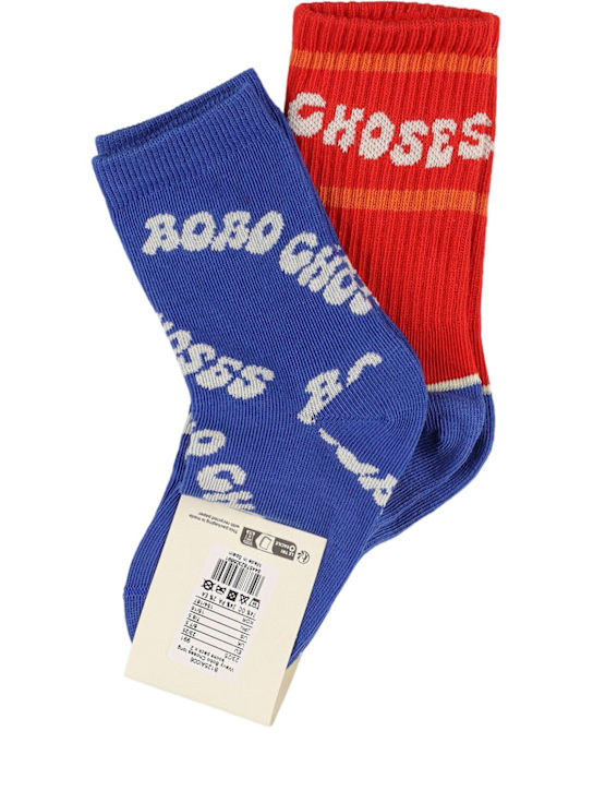 Bobo Choses Set of 2 Jacquard cotton socks