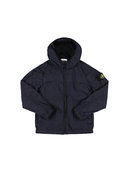 Stone Island Junior Hooded nylon windbreaker