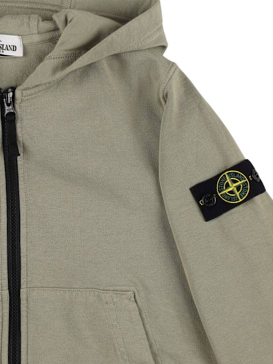 Stone Island Junior Cotton jersey zip-up hoodie