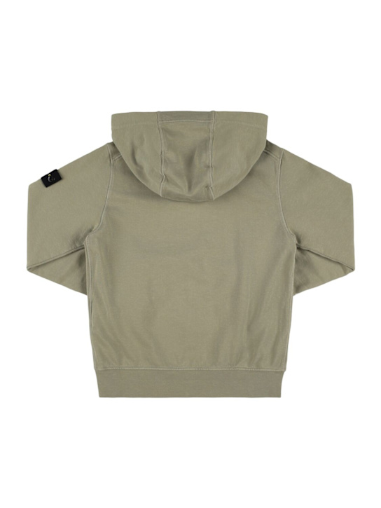 Stone Island Junior Cotton jersey zip-up hoodie 3 Stone Island Junior Cotton jersey zip-up hoodie
