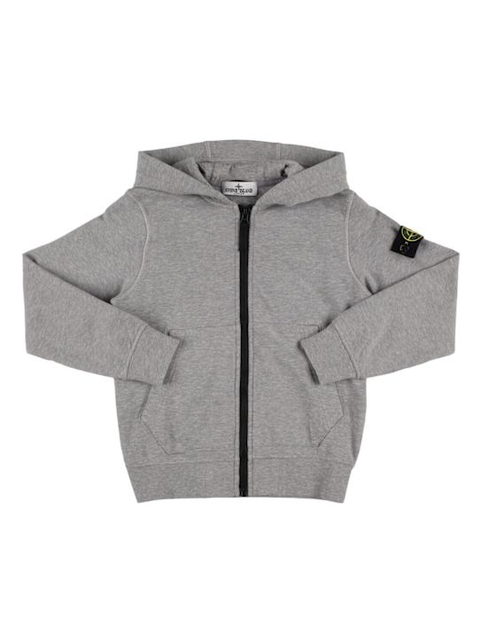 Stone Island Junior Cotton jersey zip-up hoodie 4 Stone Island Junior Cotton jersey zip-up hoodie
