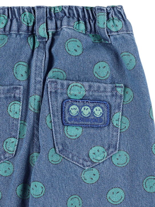 The New Society Printed cotton denim pants
