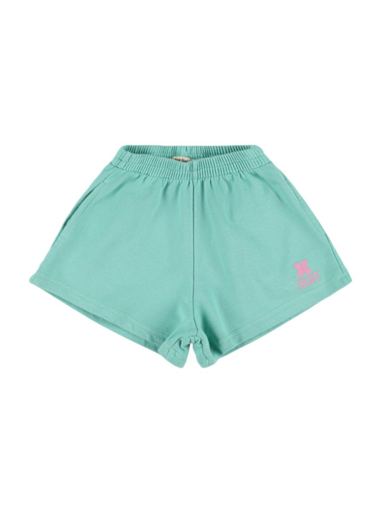 The New Society Printed cotton sweat shorts