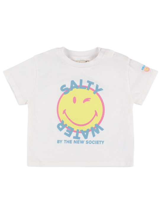 The New Society Printed cotton jersey t-shirt