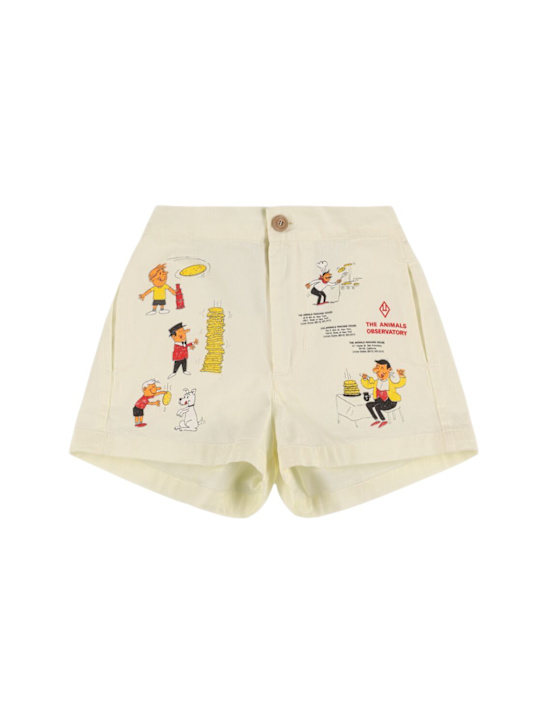 The Animals Observatory Printed cotton twill shorts
