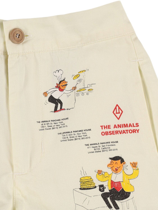 The Animals Observatory Printed cotton twill shorts