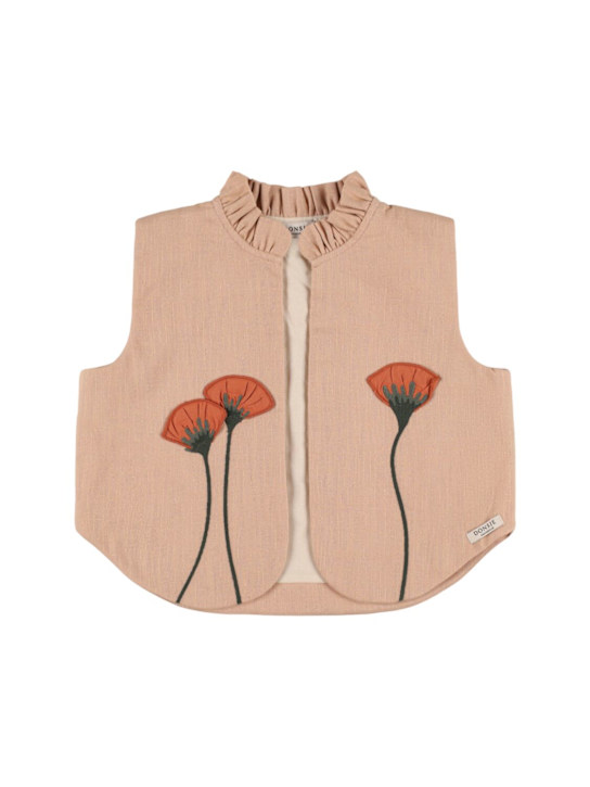 Donsje Poppy embroidered linen vest