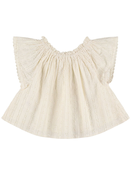 Louise Misha Embroidered cotton blend gauze shirt 3 Louise Misha Embroidered cotton blend gauze shirt