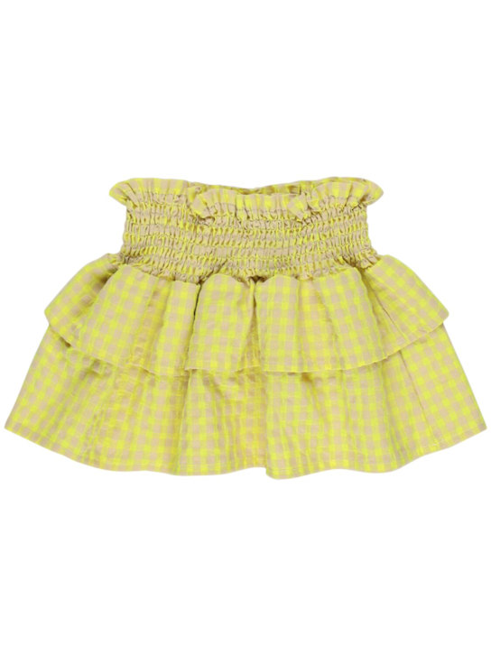 Bobo Choses Woven cotton blend gingham skirt 3 Bobo Choses Woven cotton blend gingham skirt