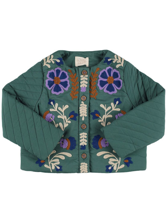 Louise Misha Embroidered cotton quilted jacket