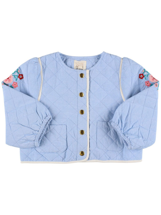 Louise Misha Embroidered cotton quilted jacket