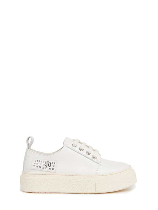 MM6 Maison Margiela Leather lace-up sneakers