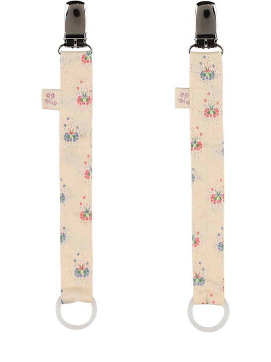 Konges Sløjd Pack of 2 organic cotton pacifier straps