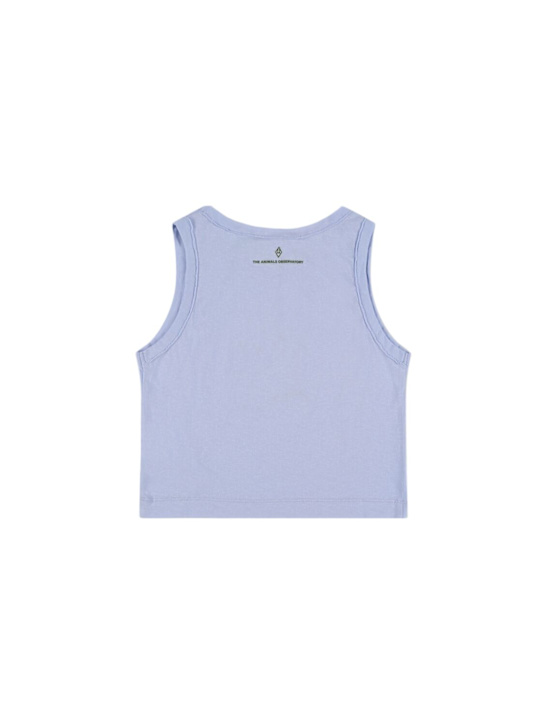 The Animals Observatory Printed cotton jersey tank top