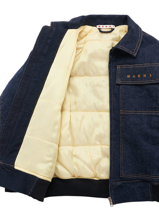 Marni Junior Cotton blend denim bomber jacket 4 Marni Junior Cotton blend denim bomber jacket